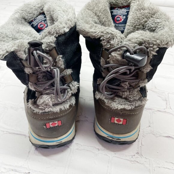 Pajar Canada Iceberg Faux Fur Waterproof Boot US Size 5 - 5.5 Black Brown Winter - Picture 10 of 12